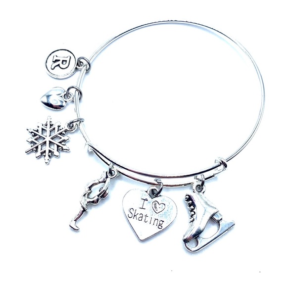 Ice Skating Charm Bracelet Figure Skater - Picture 4 of 6